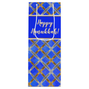 Lycklig Hanukkah Guld, Silver och White Laced