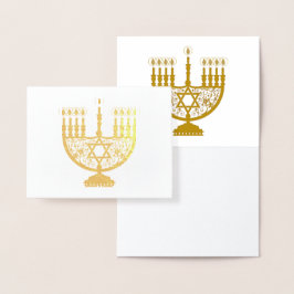 LYCKLIG HANUKKAH-guldkort Folierat Kort