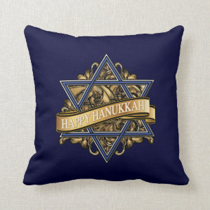 Lycklig Hanukkah hälsning Kudde
