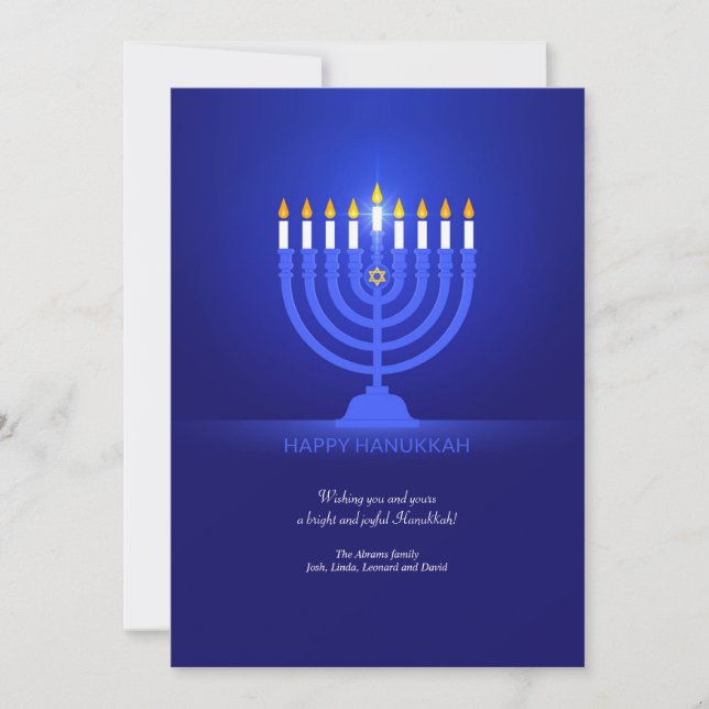 Lycklig Hanukkah-hälsningskort Julkort (Framsida)