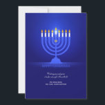 Lycklig Hanukkah-hälsningskort Julkort<br><div class="desc">Ett vackert Hanukkah-hälsningskort med royalets blå bakgrund och en upplyst menorah. (Helgdag Vecteezy). Kortet är enkelt att anpassa med text, teckensnitt, teckensnitt, färg, papper form och val av papper text. Inte exakt vad du är tittar för? Alla våra produkter kan vara designad anpassningsbar för att uppfylla dina behov utan kostnad...</div>