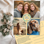 Lycklig Hanukkah Hand-Drawn ANPASSNINGSBAR 3 PHOTO Vykort<br><div class="desc">Hoppas du gillar den här helgdag. Lägg till egna foton längst fram genom att klicka på "Anpassa den här mallen". Se till att du ordnar dina foton under cirkelbild och teckningar. Allt är justerbart. Redigera även texten på baksidan genom att klicka på "anpassa" och ändra färgen för teckensnitt och bakgrund....</div>