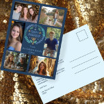 LYCKLIG HANUKKAH Hand Drawn ANPASSNINGSBAR 6 PHOTO Vykort<br><div class="desc">Hoppas du gillar den här helgdag. Klicka på "anpassa" om du vill redigera och lägga till egna foton och texter längst fram och bakåt. Kolla min butik för mer passande föremål som klistermärken, mugg, handdukar, pappra och andra helgdag. Tack för att du shoppar med mig! Om du vill ha någon...</div>