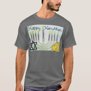 Lycklig Hanukkah Hand plockade Design T Shirt