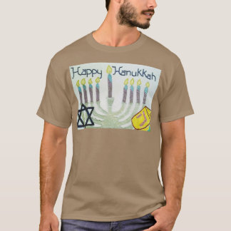 Lycklig Hanukkah Hand plockade Design T Shirt