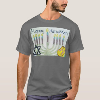 Lycklig Hanukkah Hand plockade Design T-Shirt