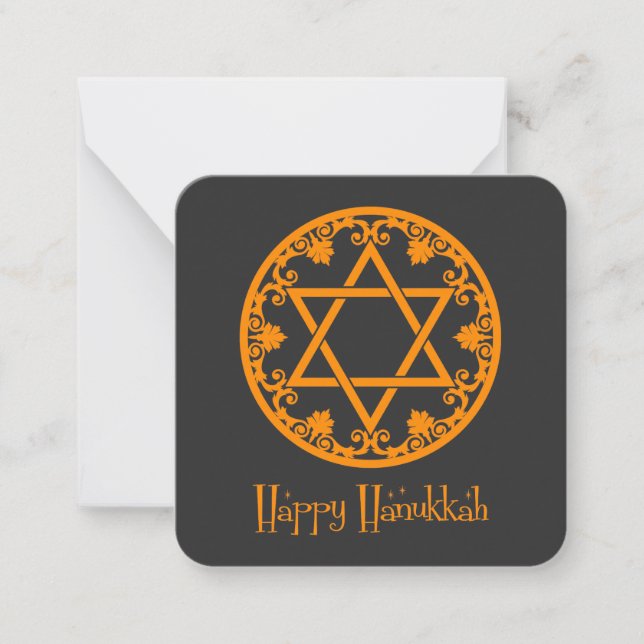 Lycklig Hanukkah | Hanukkah Festival Anteckningskort (Framsida)