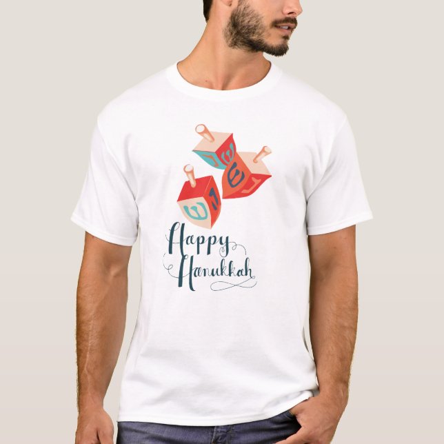 Lycklig Hanukkah | Hanukkah Festival T Shirt (Framsida)