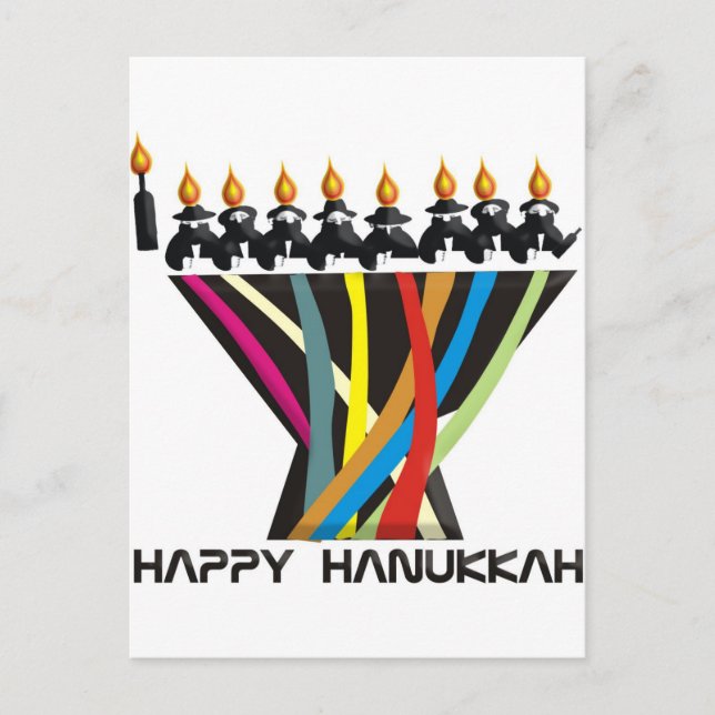 Lycklig Hanukkah Helg Vykort (Framsida)