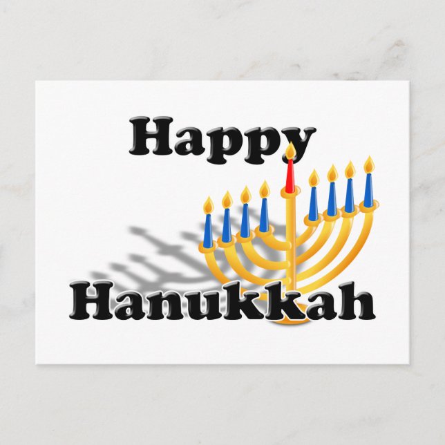 Lycklig Hanukkah Helg Vykort (Framsida)