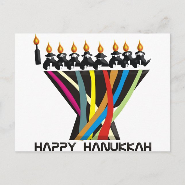 Lycklig Hanukkah Helg Vykort (Framsida)