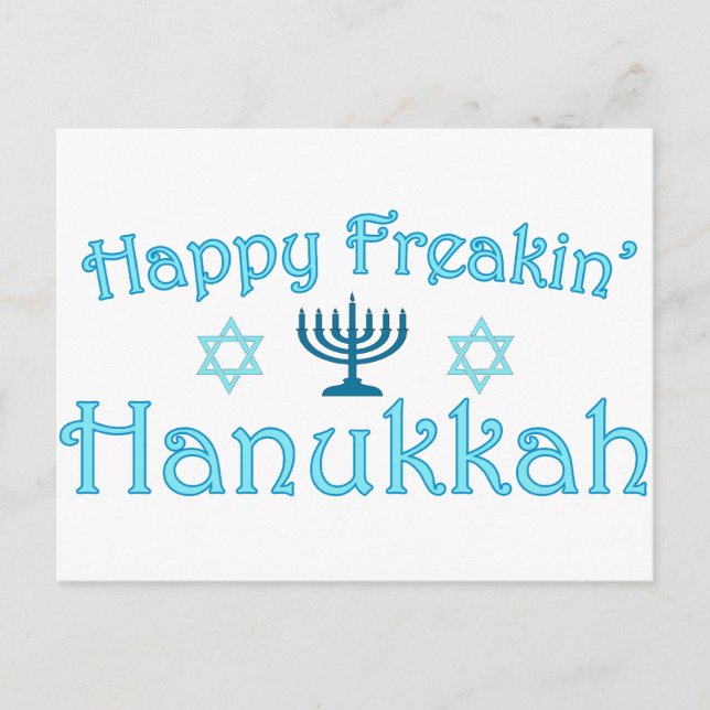 lycklig hanukkah helg vykort (Framsida)