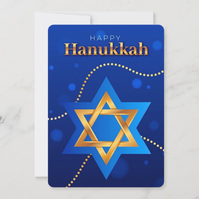 Lycklig Hanukkah Helgdag Card Julkort (Framsida)