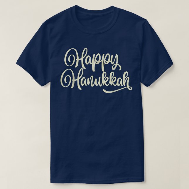 Lycklig Hanukkah Helgdag Chag Sameach T Shirt (Design framsida)