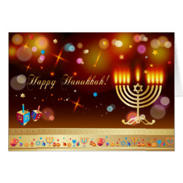 Lycklig Hanukkah Helgdag festival i Ljus Hälsningskort