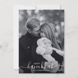 Lycklig Hanukkah Helgdag fotokort Julkort