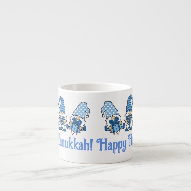 Lycklig Hanukkah Helgdag Gnome Espressomugg (Framsidan)