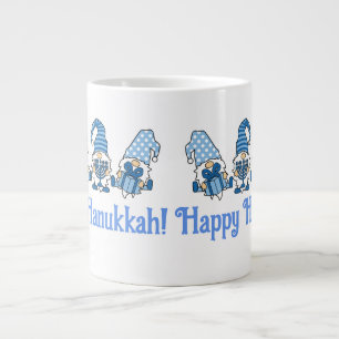 Lycklig Hanukkah Helgdag Gnome Jumbo Mugg