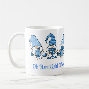 Lycklig Hanukkah Helgdag Gnome Kaffemugg
