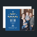"Lycklig Hanukkah"-Helgdag Helg Vykort<br><div class="desc">Foto på Lycklig Hanukkah-kort för Festive personlig.</div>