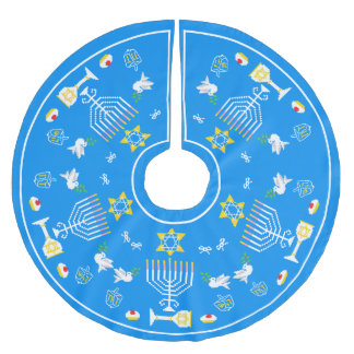 Lycklig Hanukkah Helgdag Julgransmatta Borstad Polyester