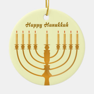 Lycklig Hanukkah helgdag Julgransprydnad Keramik