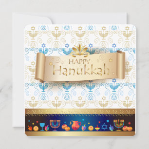 Lycklig Hanukkah! Helgdag Julkort