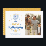 "Lycklig Hanukkah"-Helgdag Julkort<br><div class="desc">Foto på Lycklig Hanukkah-kort för Festive personlig.</div>