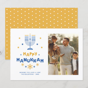 "Lycklig Hanukkah"-Helgdag Julkort