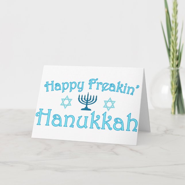 lycklig hanukkah helgkort (Framsida)