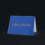 Lycklig Hanukkah Helgkort<br><div class="desc">Hanukkah-kort med finare-skript</div>