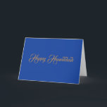 Lycklig Hanukkah Helgkort<br><div class="desc">Hanukkah-kort med finare-skript</div>