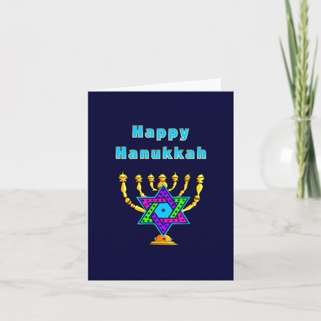 Lycklig Hanukkah Helgkort (Framsida)