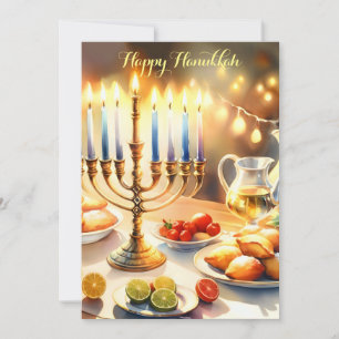 Lycklig Hanukkah Inbjudningar