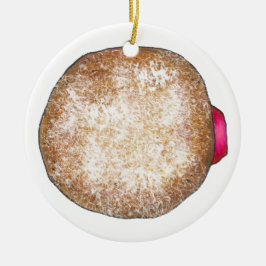 Lycklig Hanukkah Jelly Donut Doughnut Sufganiyah Julgransprydnad Keramik
