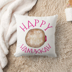 Lycklig Hanukkah Jelly Donut Doughnut Sufganiyot Kudde