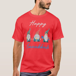 Lycklig Hanukkah Jewish Gnome Funny Cute Gnomes T- T Shirt