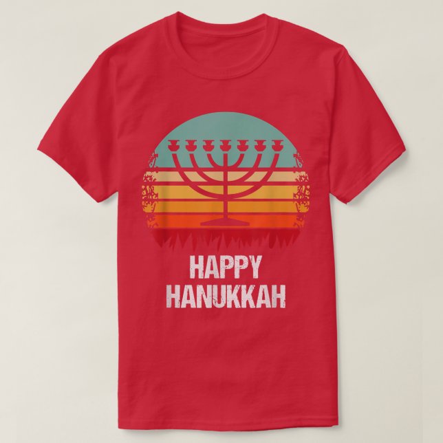 Lycklig Hanukkah Jewish Hanukkah T Shirt (Design framsida)