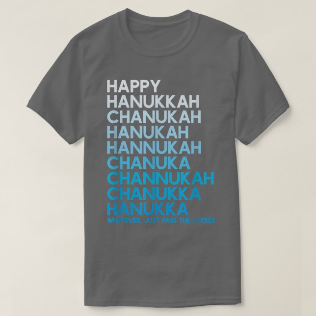 Lycklig Hanukkah Jewish Helgdag Chanukah Menorah D T Shirt (Design framsida)