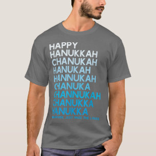 Lycklig Hanukkah Jewish Helgdag Chanukah Menorah D T Shirt