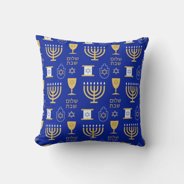 Lycklig Hanukkah Jewish Helgdag Kudde (Framsida)