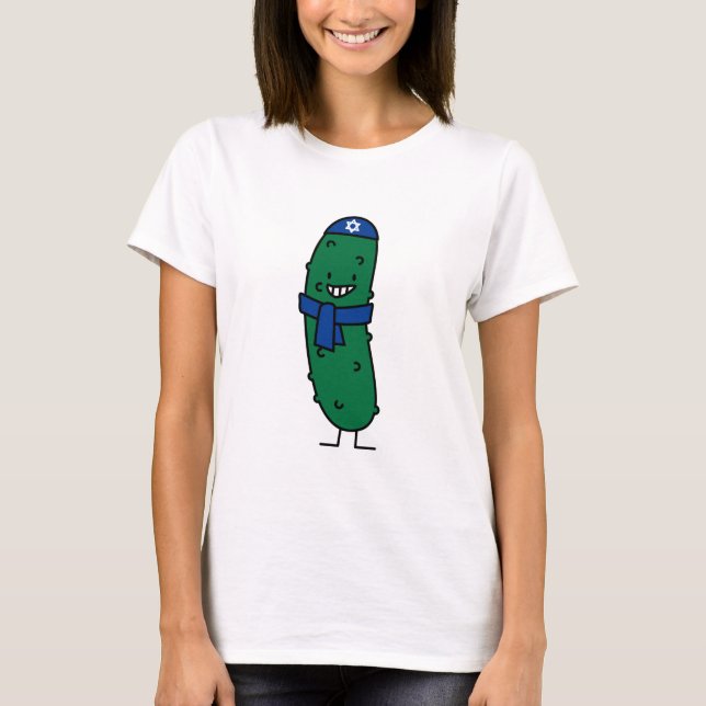 Lycklig Hanukkah Jewish Pickle Pickles Tee (Framsida)