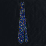 Lycklig Hanukkah Jewish Star Menorah Blue Neck Tie Slips<br><div class="desc">Lycklig Hanukkah,  Menorah,  dreidel,  judisk stjärna,  mönster,  slips.</div>