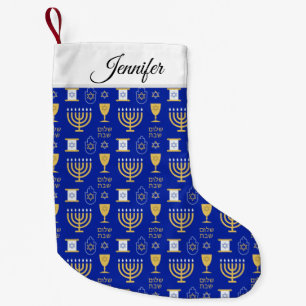 Lycklig Hanukkah judisk helgdag Liten Julstrumpa