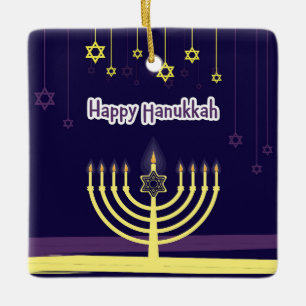 Lycklig Hanukkah Julgransprydnad Keramik