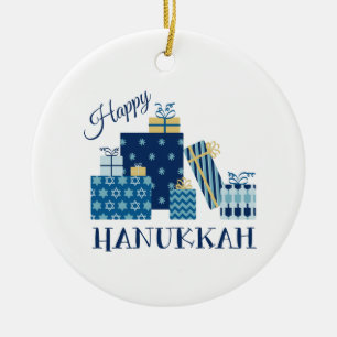 Lycklig Hanukkah Julgransprydnad Keramik