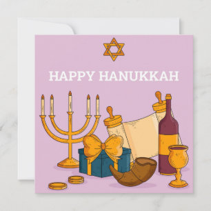 Lycklig Hanukkah Julkort