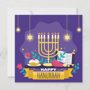 Lycklig Hanukkah Julkort