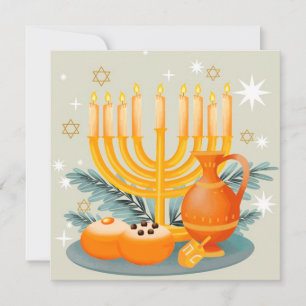 Lycklig Hanukkah Julkort