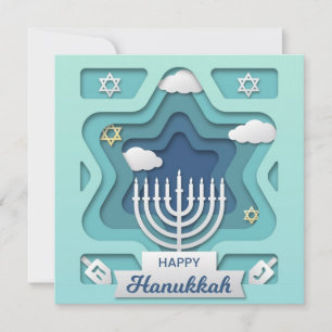 Lycklig Hanukkah Julkort